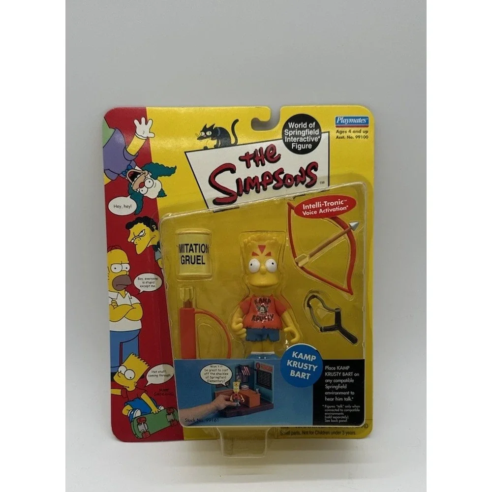 THE SIMPSONS WORLD OF SPRINGFIELD KAMP KRUSTY BART FIGURE 2000 NIP
